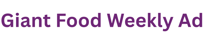 Giant Food Weekly Ad